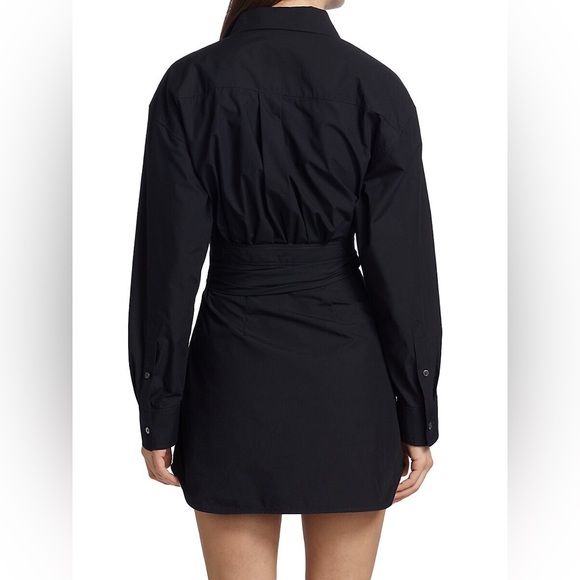 EUC ALEXANDER WANG Women's Cross-Front Shirt Dress $395 4 - Picture 10 of 11